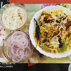 A picture of Paneer biryani.