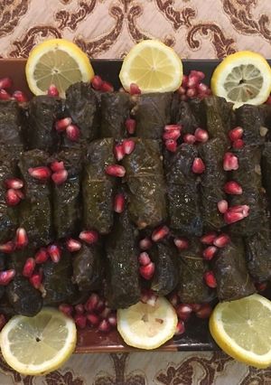 صورة لوصفة اليالنجي او ورق عنب بالزيت