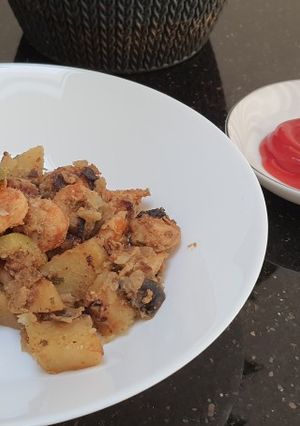 صورة لوصفة روبيان على السريع