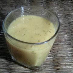 A picture of Mangopassion juice #4weekschallenge.