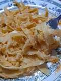 Nidos con salsa de tomate fresca