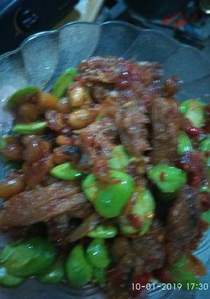 Foto resep Ikan asin sambel pete