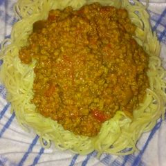 A picture of Creamy mince meat.