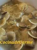 Tintorera con almejas en salsa