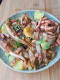 SALADE D'ENDIVES BRAISÉES, POMMES DE TERRE ET LARDONS CROUSTILLANTS