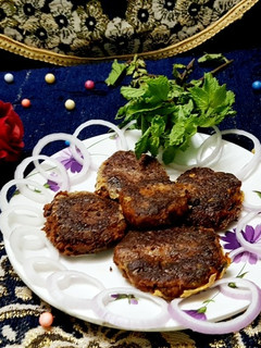 A picture of Mutton shami kabab.