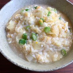 A picture of Cabbage & Egg Rice Soup.