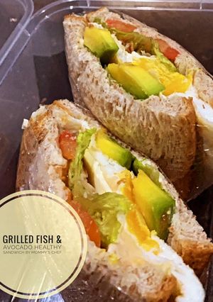 Foto resep Healthy Grilled fish & Avocado sandwich with Egg❤️