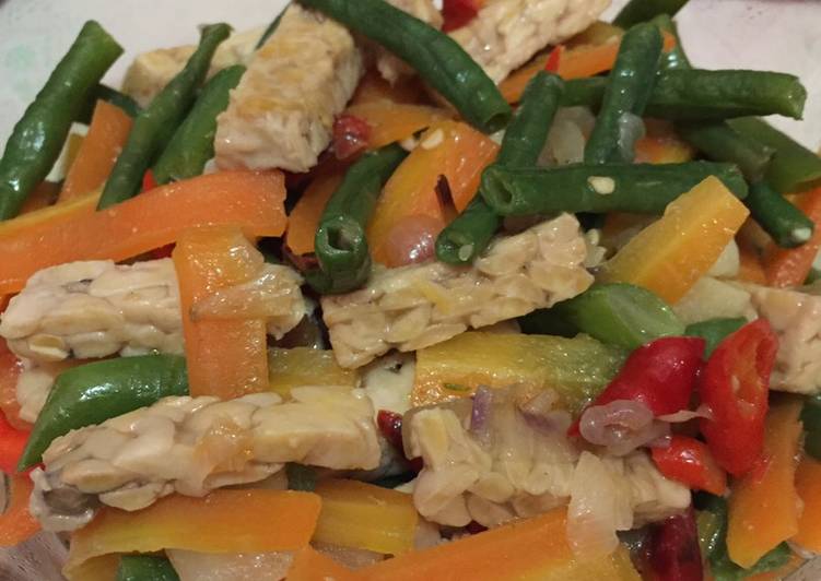 Resep Tumis kacang panjang, buncis, wortel dan tempe, Bisa Manjain Lidah