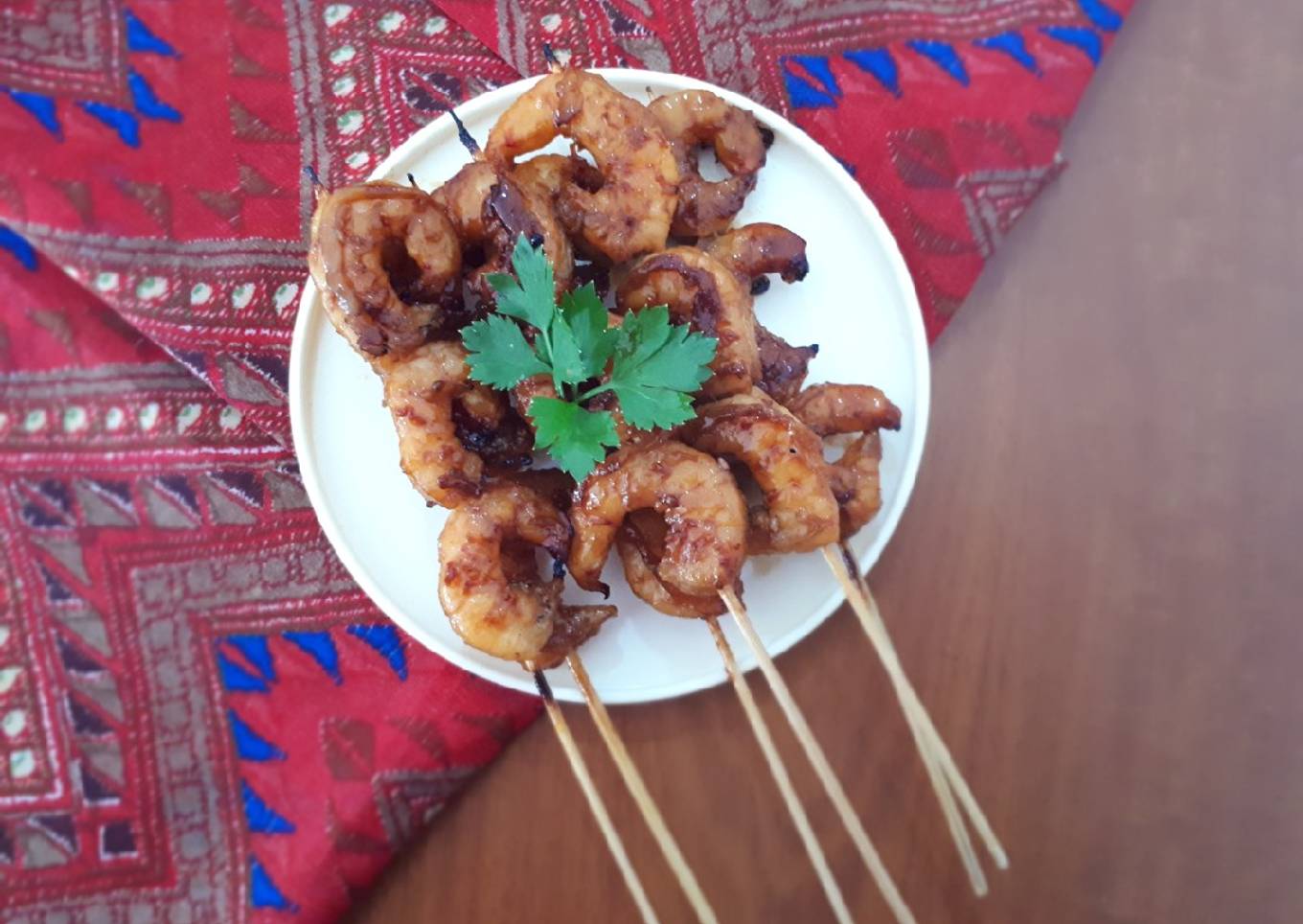 Sate udang bakar madu ������������