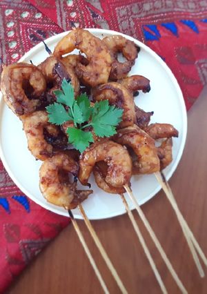Foto resep Sate udang bakar madu 🦐🦐