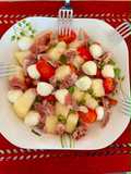 🥗 Σαλάτα πεπόνι ντοματίνια προσούτο!
