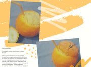 Une photo de orange givrée