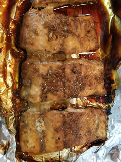 A picture of Bourbon Glazed Salmon.
