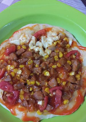 Foto resep Pizza teflon sosis jagung simpel