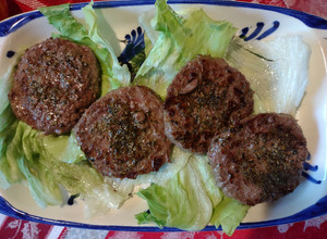 A picture of Oregano Garlic Burgers.