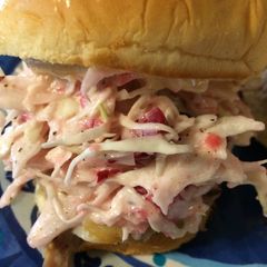 A picture of Leftover Turkey Slider with Cranberry Coleslaw.