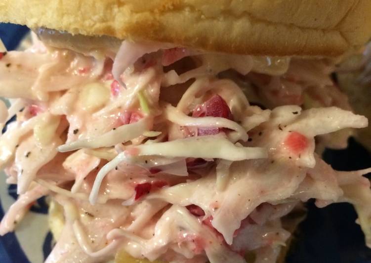 Easiest Way to Prepare Super Quick Homemade Leftover Turkey Slider with Cranberry Coleslaw