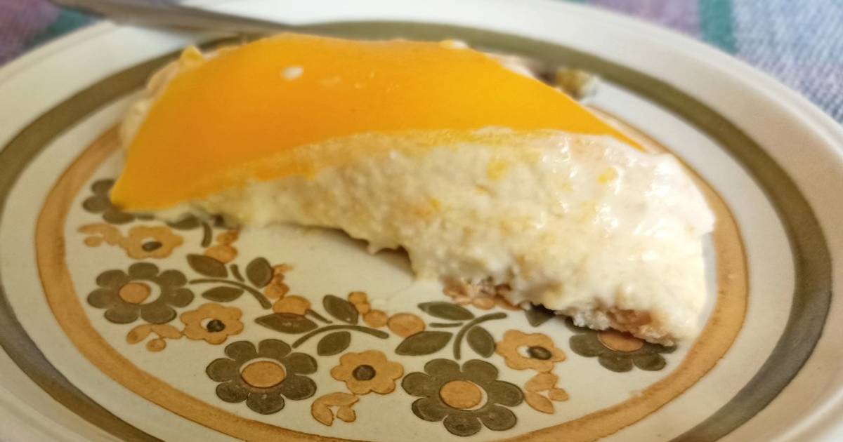 Cheesecake de durazno Receta de Julieta Luján- Cookpad