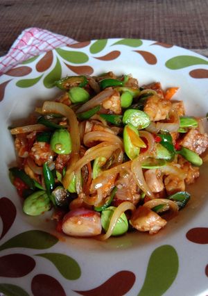 Foto resep Oseng tempe cumi pete super pedas