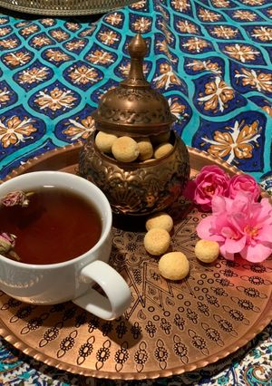 عکسی از دستور شیرینی حج بادام یزدی 😋😋