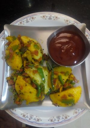 A picture of Fry veggies idli.