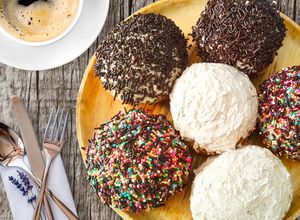 Foto resep Donat meses double cream cokelat