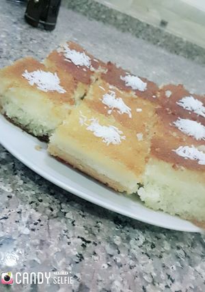 صورة لوصفة بسبوسة بالقشطة