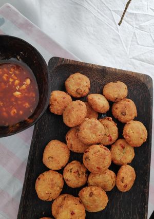 Foto resep Perkedel Tempe dengan Saus Asam Manis