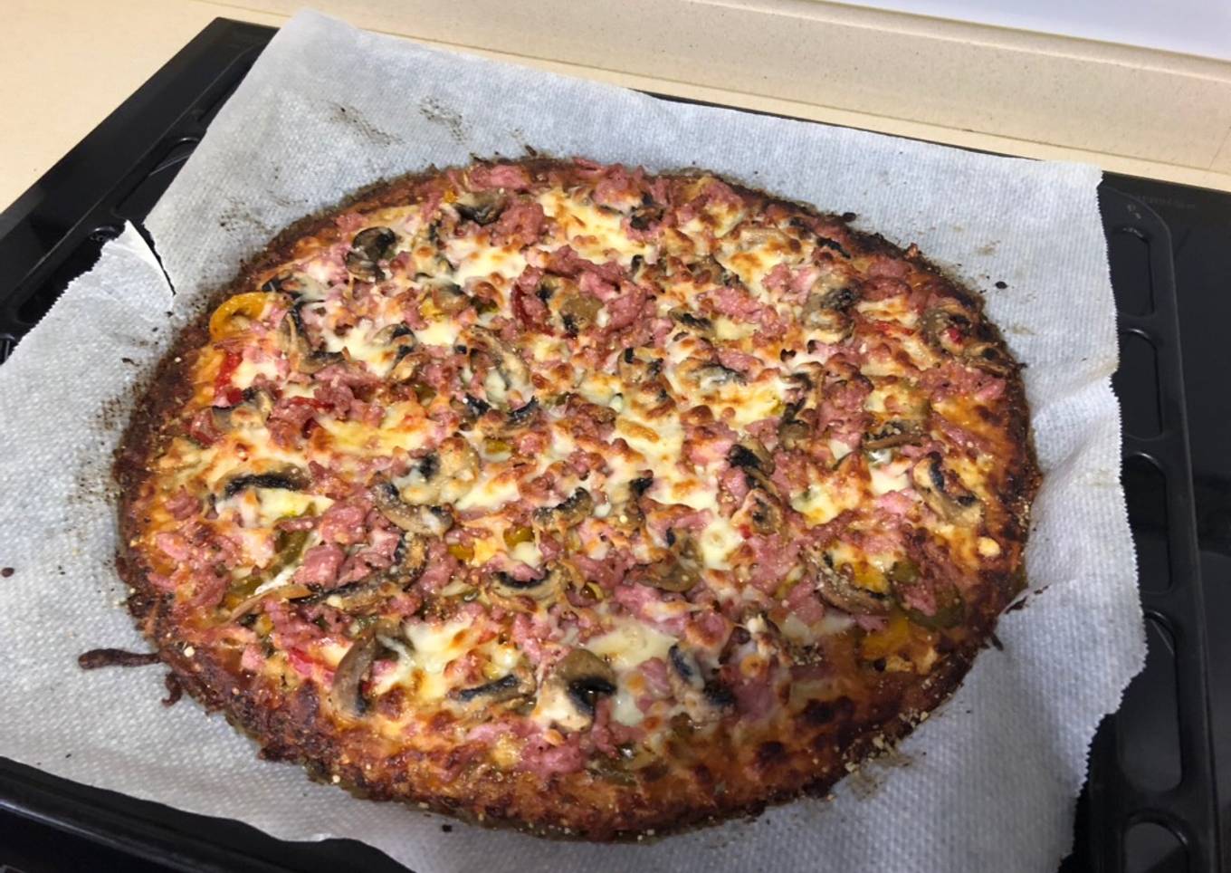 Pizza 🍕 con base de coliflor