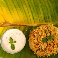 A picture of Hydrabadi biryani pulao.