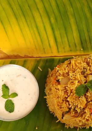 A picture of Hydrabadi biryani pulao.