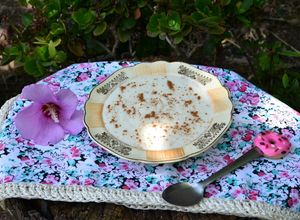Una foto de Atole de harina de arroz con vainilla y canela❤