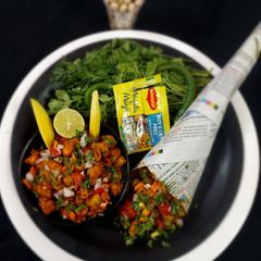 A picture of Maggi Masala Chole Chaat.