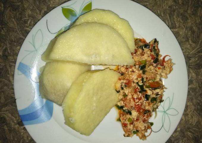 Yam and vegetable egg