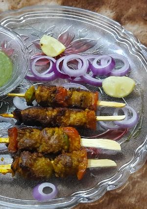 A picture of Soya chunks tikka.