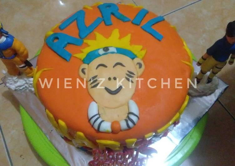 Langkah Mudah untuk Menyiapkan Kue tart tema naruto, Bisa Manjain Lidah