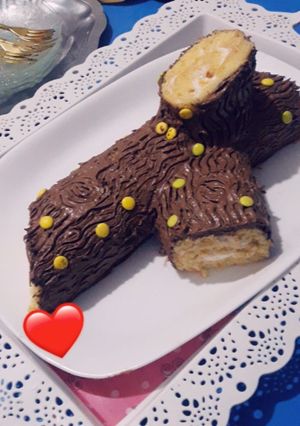 صورة لوصفة 🎄🎉 كيك غصن الشجرة 🎄🎉