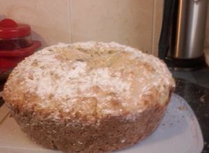 Una foto de Torta pluma de coco