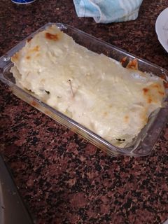 Una foto de Lasaña de espinacas