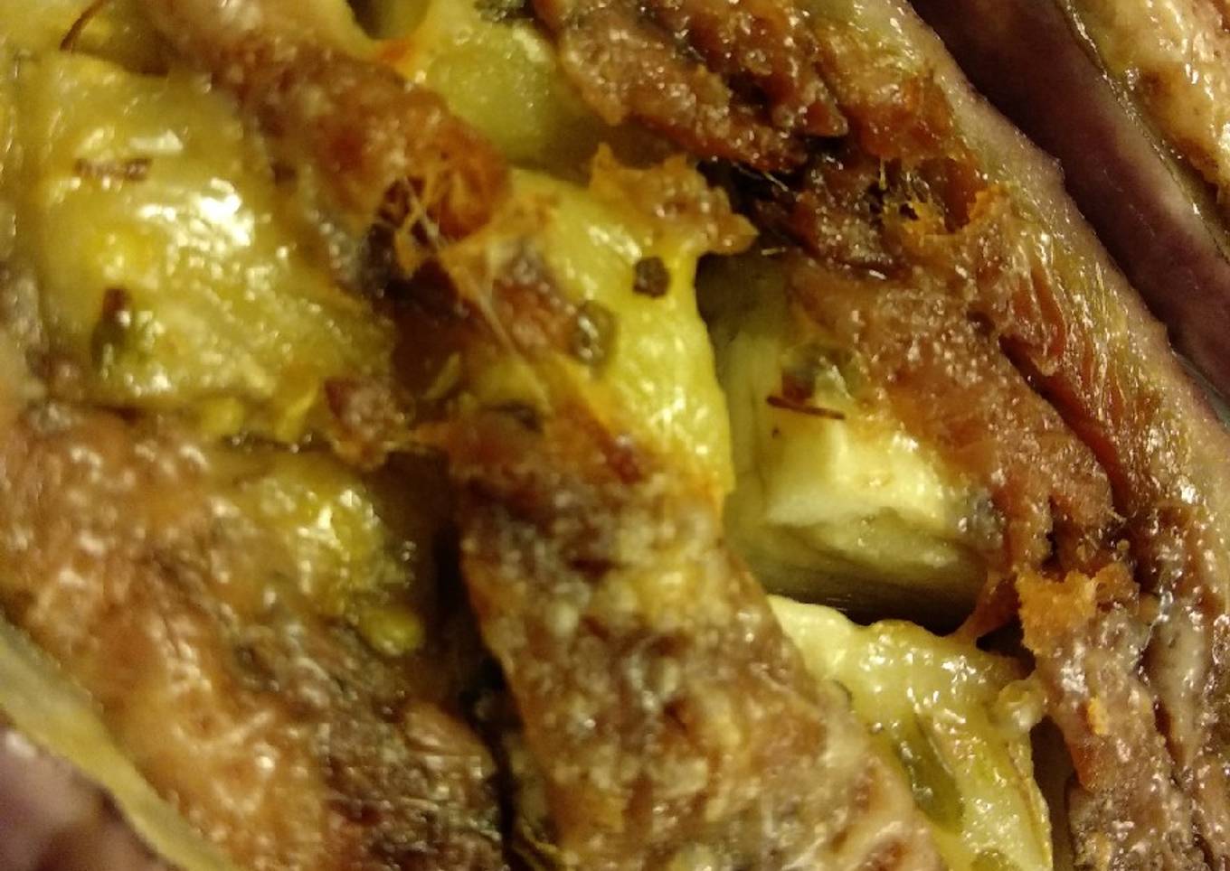 9.🍆Berenjenas con anchoas, orégano y parmesano🧀