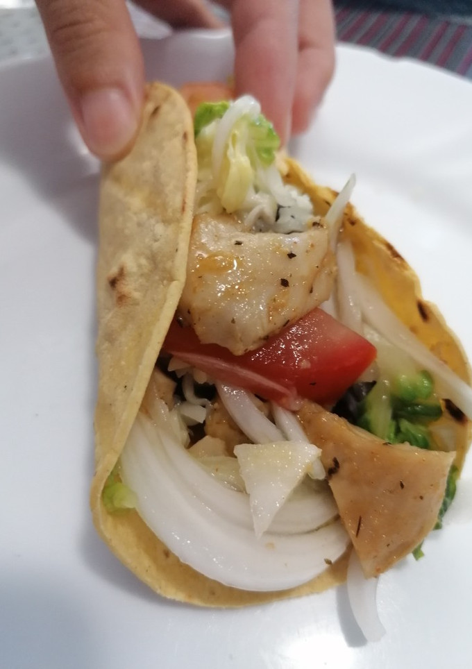 Una foto de 86. Tacos de Heura con frijoles refritos