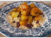 Una foto de couscous calabacin