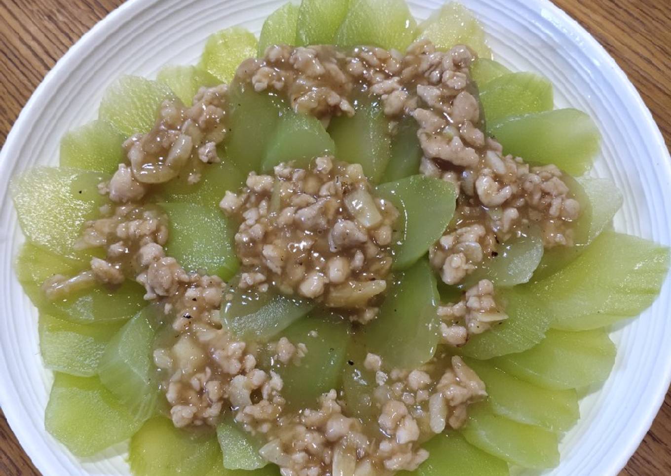 Celtuce with Ground Pork