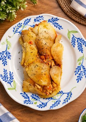 Foto resep Chicken Bolognese Potato Roulade