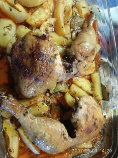 Una foto de Contramuslo de pollo campero asado