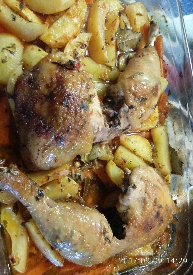 Una foto de Contramuslo de pollo campero asado