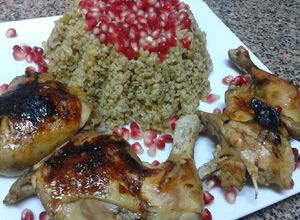 صورة لوصفة فريك بالرمان