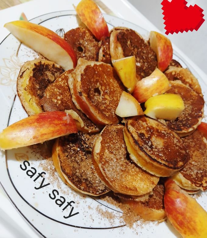 صورة لوصفة بان كيك التفاح(بالحبة الكاملة)