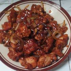 A picture of Ayam saos saori lada hitam.